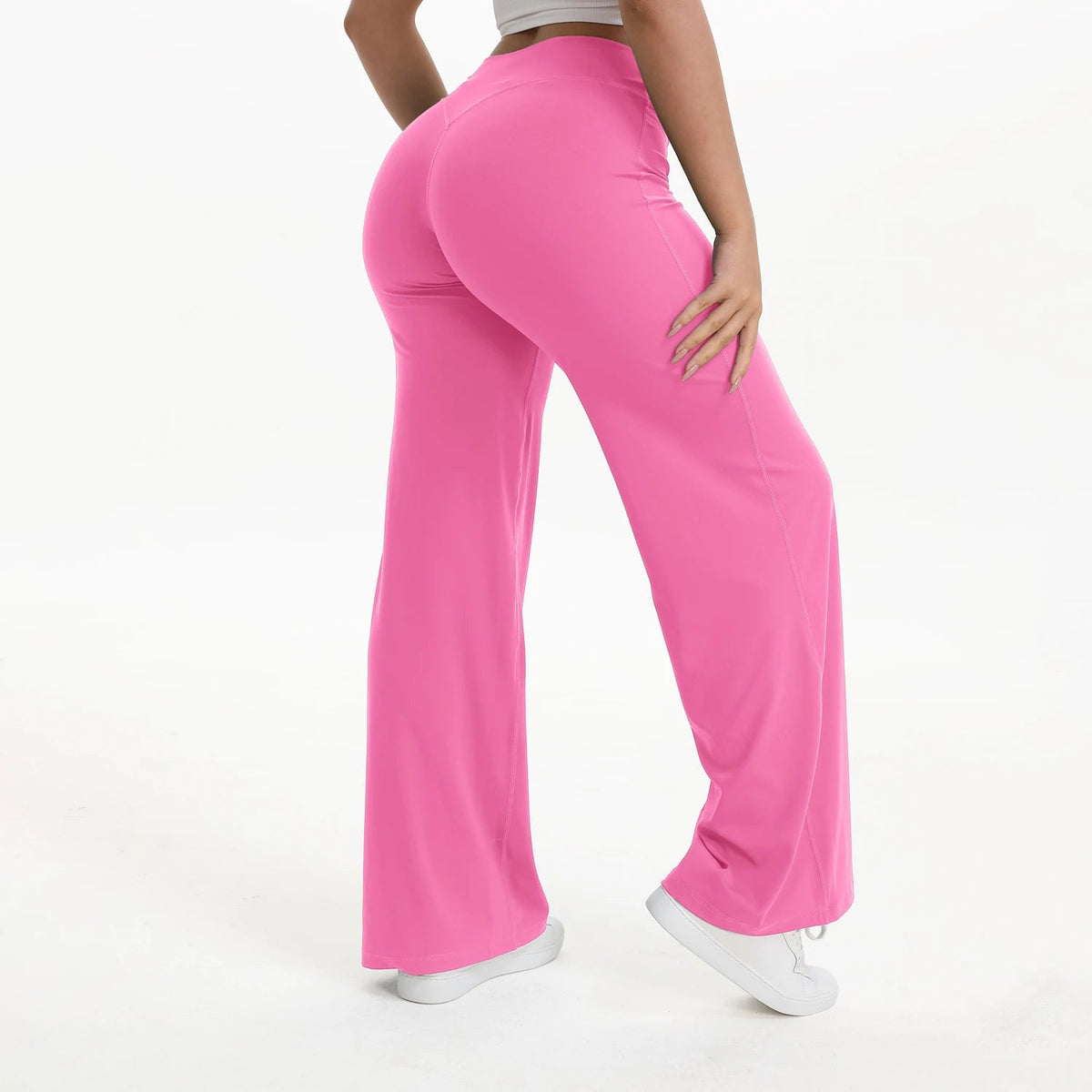 Straight Leg Bottoms Women's Mid-Waist Yoga Pants GYM Leggings Pilates Running Sports Trousers The Clothing Company Sydney