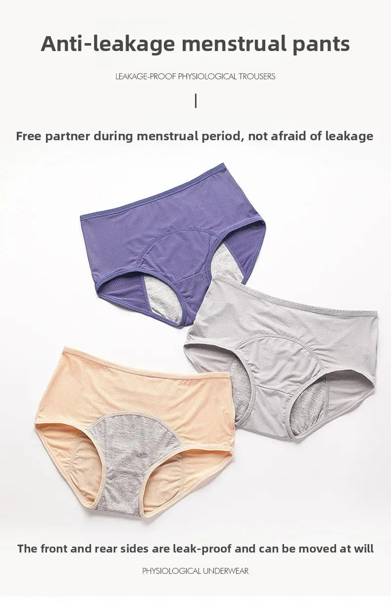 Plus size mesh period underwear by The Clothing Company Sydney, mid-waist leak-proof menstrual panties for women.
