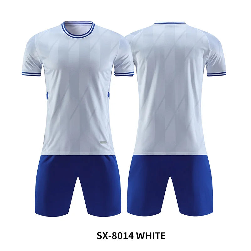 Adult kids customized football jersey and soccer uniform by The Clothing Company Sydney, featuring quick-drying sportswear and tracksuit.
