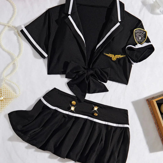 Women's Lingerie Sailor Dress Stage Costumes Low Waist Stewardess Cosplay Uniform Outfit The Clothing Company Sydney