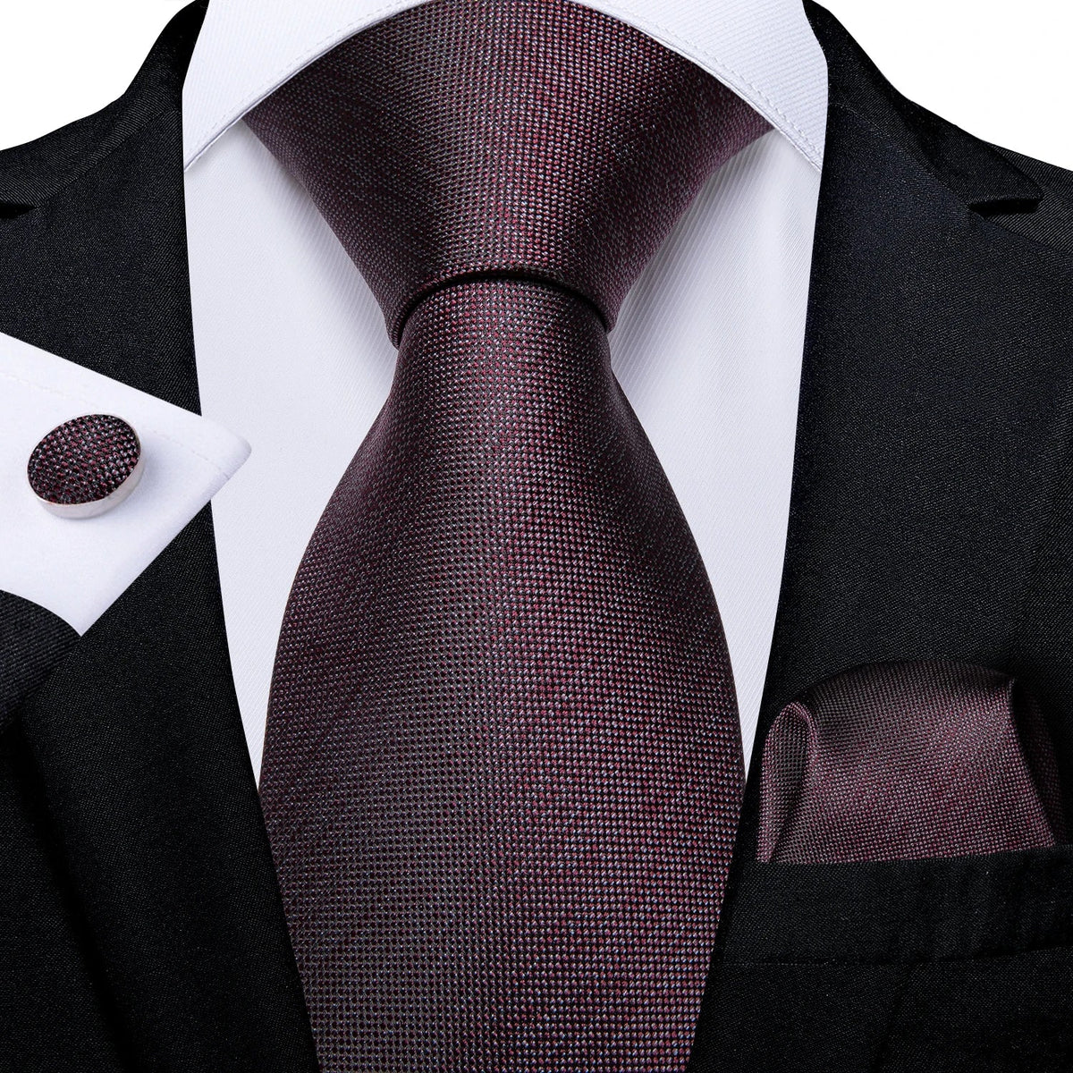 Luxury purple paisley silk tie set for men, 8cm width, from The Clothing Company Sydney, featuring elegant accessories.