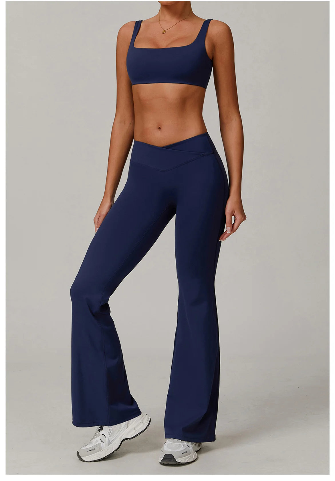Two-piece women's yoga and workout set by The Clothing Company Sydney featuring a sports bra and leggings for fitness and activewear.