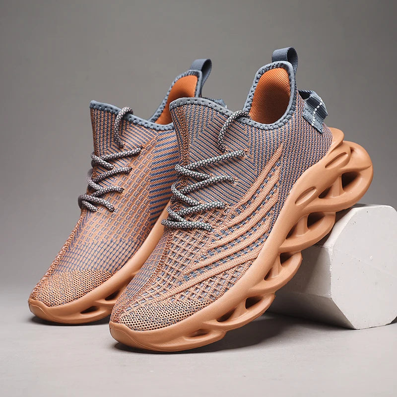 Men's breathable running sneakers by The Clothing Company Sydney, outdoor sports shoes with non-slip soles and casual comfort.