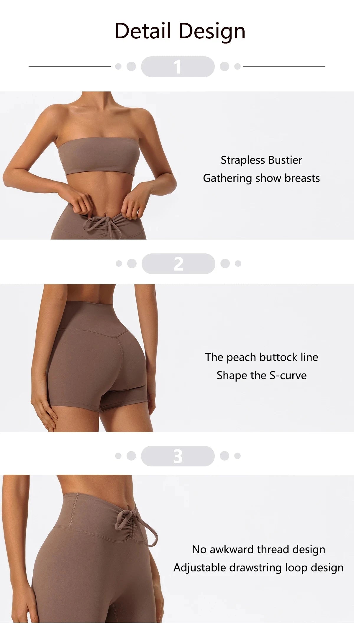 Two-piece women's fitness sports set featuring a strapless bra and gym crop top, ideal for workout and yoga from The Clothing Company Sydney.