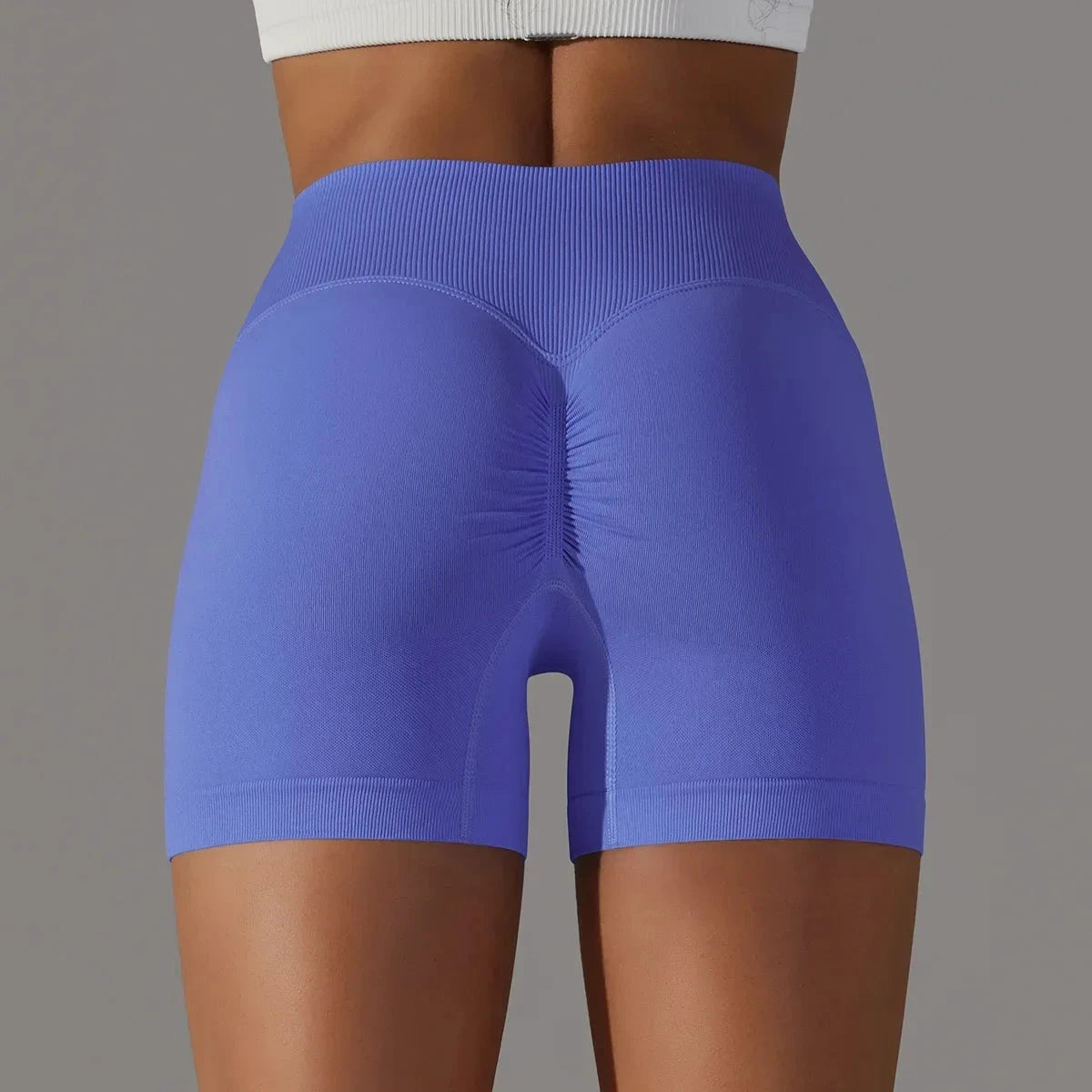 Women’s high waist fitness yoga leggings by The Clothing Company Sydney, seamless workout shorts with scrunch butt design.