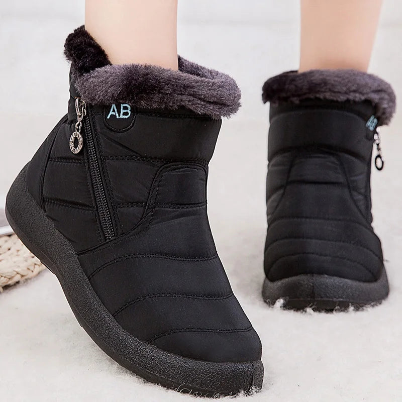 Women’s winter snow boots from The Clothing Company Sydney with warm fur lining and ankle-high design for cold weather.