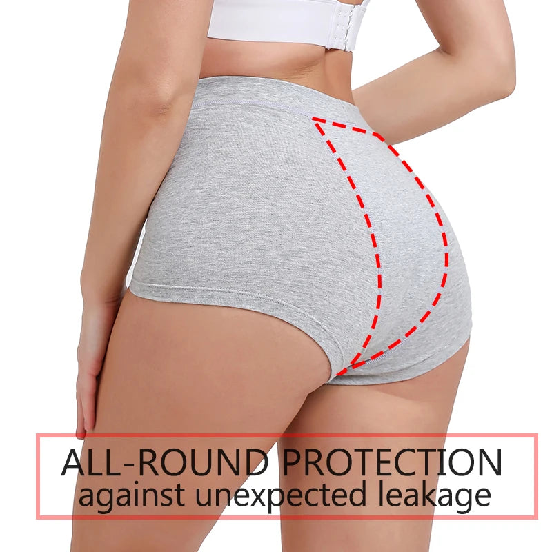 High-waist menstrual panties by The Clothing Company Sydney, cotton period boxer shorts with flow protection and comfortable lingerie fit.