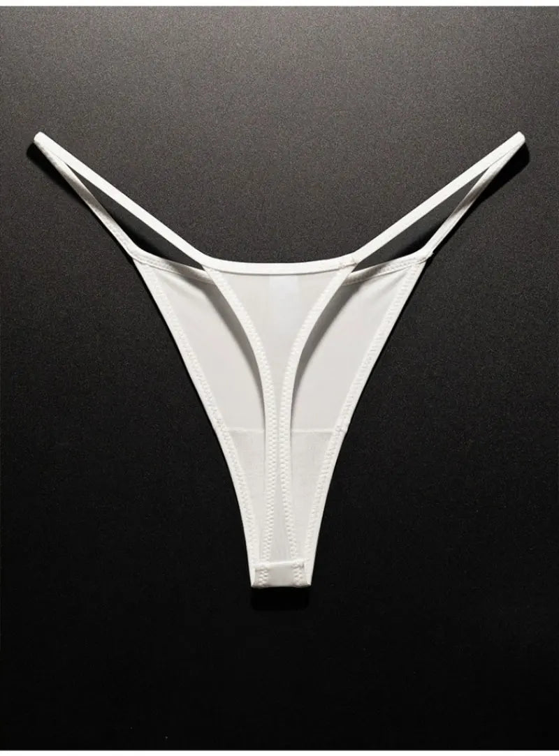 Seamless low waist leopard print G-string panties for women by The Clothing Company Sydney, featuring ice silk T-back underwear.