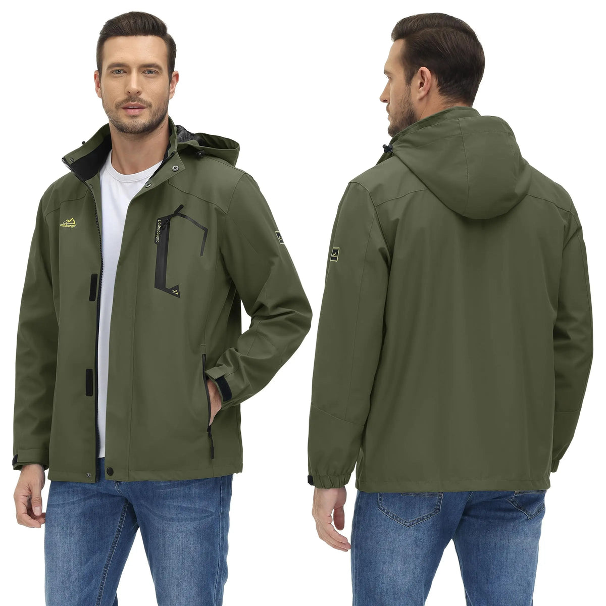 Lightweight Windbreaker Mens Mesh Lined Waterproof Rain Jacket Outdoor Fishing Hiking Jacket with Detachable Hood The Clothing Company Sydney