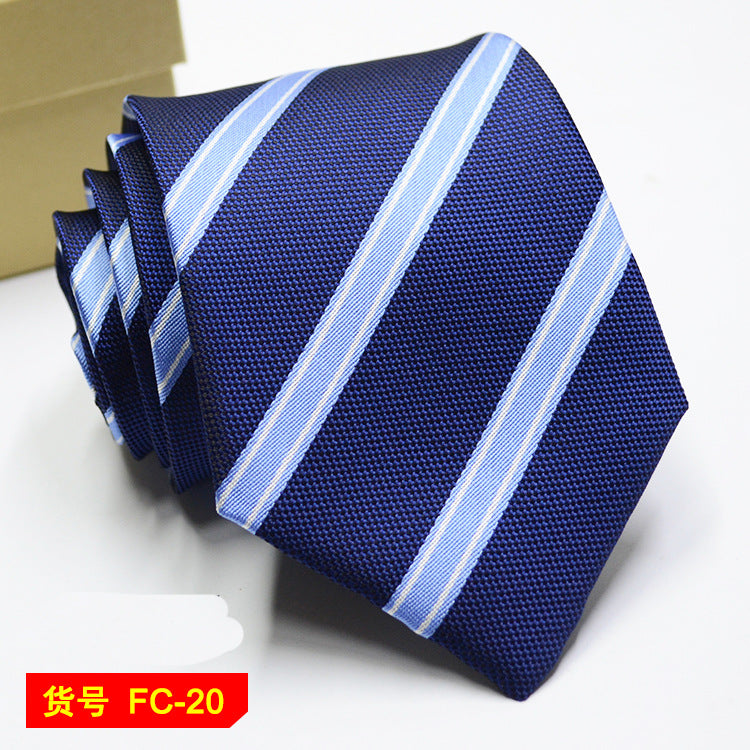 Men's floral and solid Jacquard neckties from The Clothing Company Sydney, 7-8cm wide, shown in a close-up image.