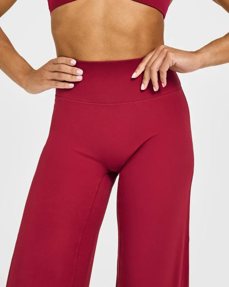 Straight Leg Bottoms Women's Mid-Waist Yoga Pants GYM Leggings Pilates Running Sports Trousers The Clothing Company Sydney