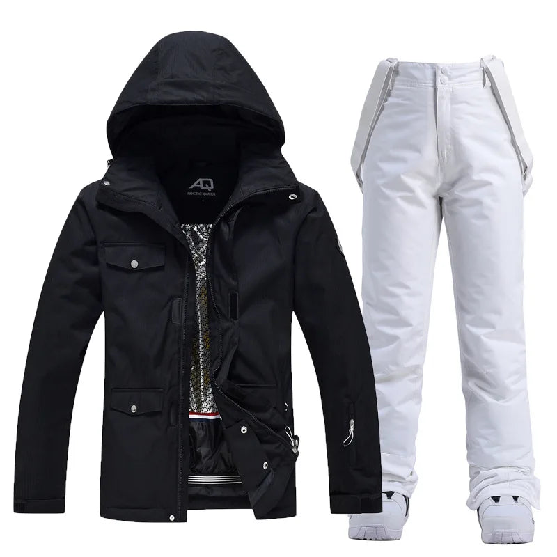 Women's waterproof ski suit by The Clothing Company Sydney, includes snowboard jacket and pants, windproof snow overalls.
