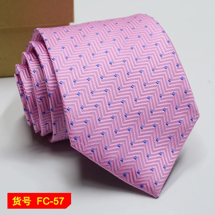 Men's Jacquard tie from The Clothing Company Sydney, featuring floral and solid designs in 7-8cm width, accessories for formal wear.