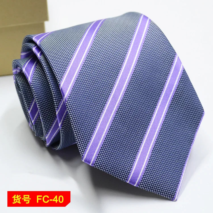 Men's Jacquard floral and solid neckties from The Clothing Company Sydney, featuring elegant 7-8cm wide accessories.