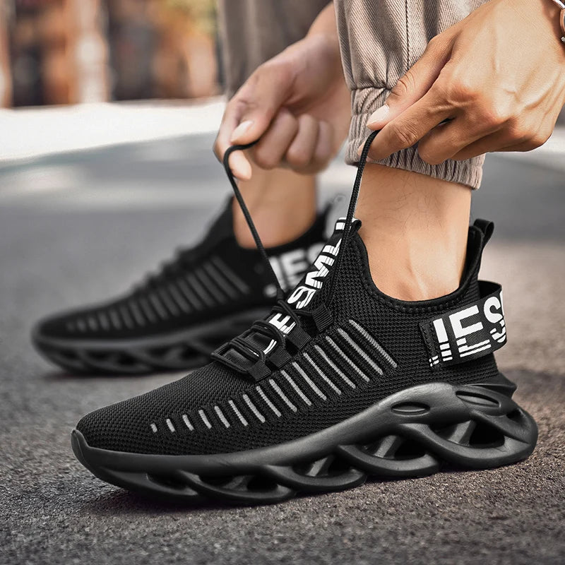 Men's breathable running sneakers from The Clothing Company Sydney, featuring non-slip soles and casual, comfortable outdoor footwear.