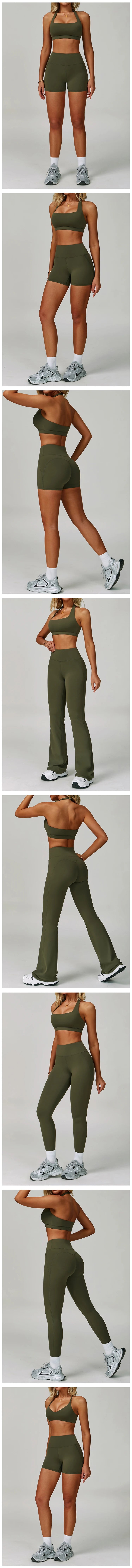 Women's fitness tracksuit set with high waist leggings and sports bra from The Clothing Company Sydney, perfect for yoga and workouts.
