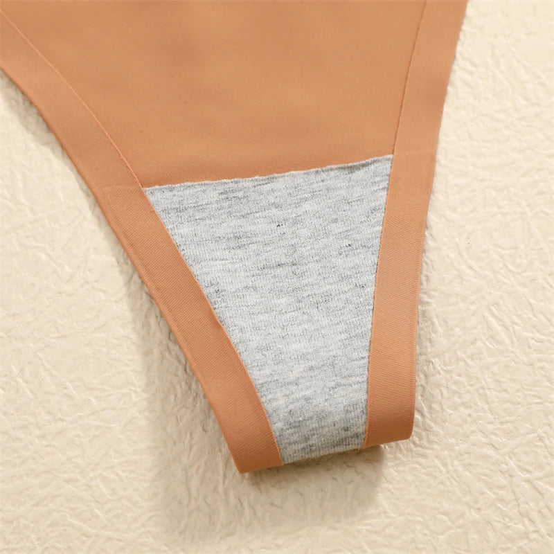 3 Pack Women Seamless Thongs Low Waist Bikini Panties Female Underpants T-back Underwear - The Clothing Company Sydney
