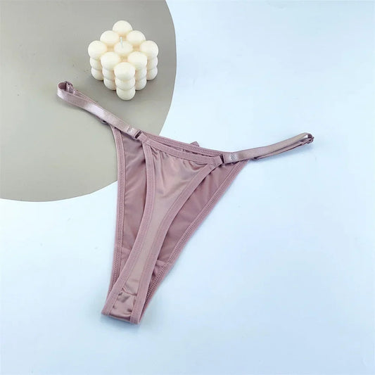 3 Pack Adjustable Satin Thong G-string Underwear Low Waist T Back Bow Lingerie Briefs The Clothing Company Sydney