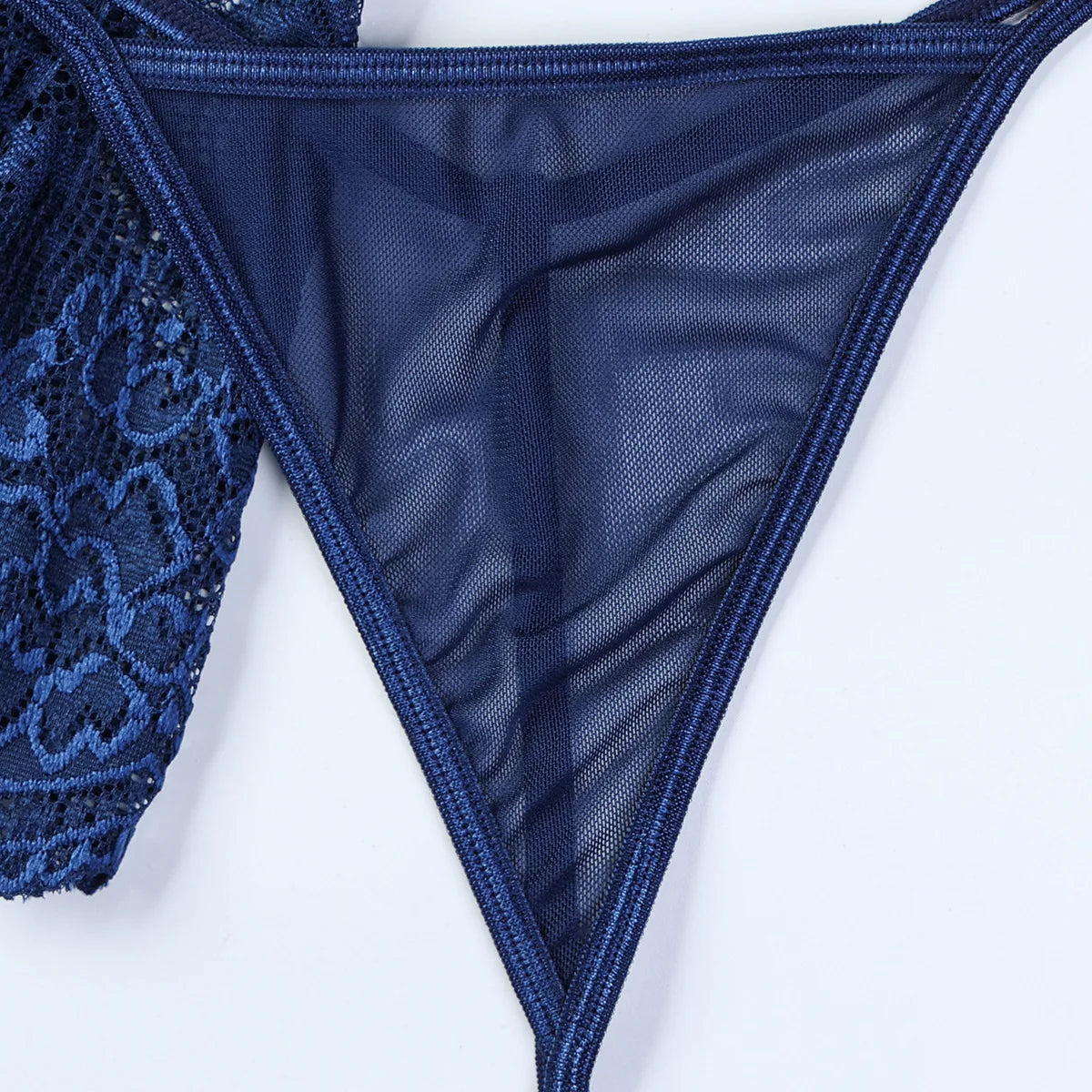 Elegant 5-piece women's lingerie set with lace G-string skirt ensemble, Brazilian style, from The Clothing Company Sydney.