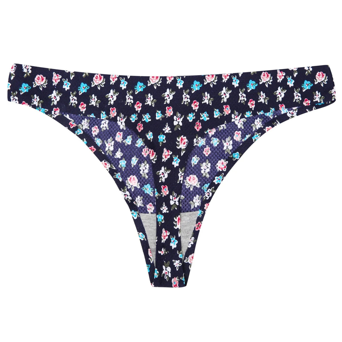 Floral print leopard seamless women's G-string lingerie from The Clothing Company Sydney, showing the delicate thong and intricate design.
