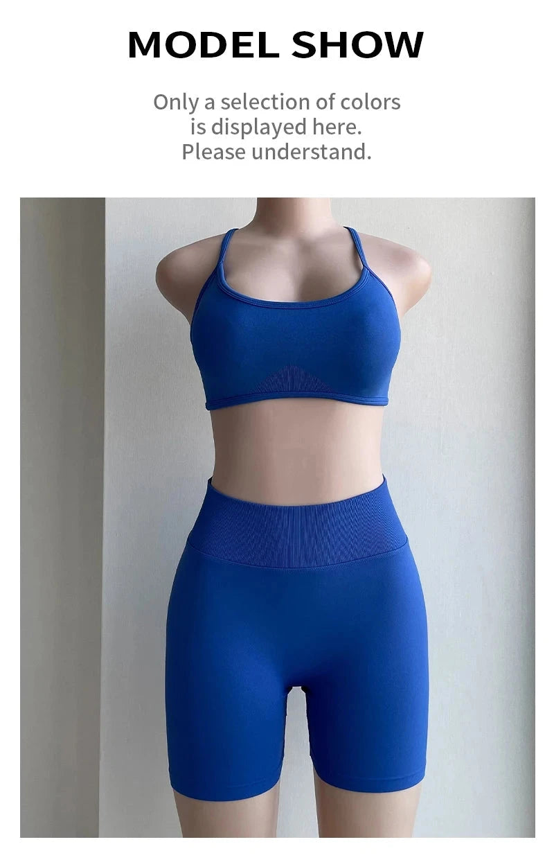 Solid seamless half pants for women by The Clothing Company Sydney, soft fitness shorts ideal for yoga, gym, running, and cycling.