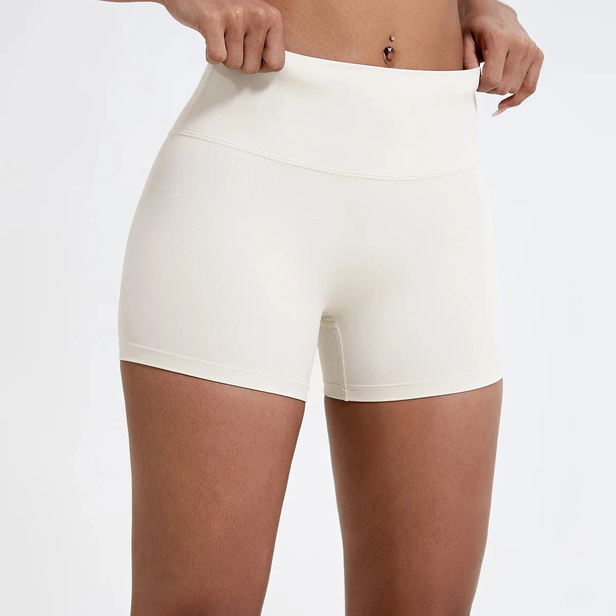 Women's high waist fitness gym leggings by The Clothing Company Sydney, slim fit workout and cycling shorts with a comfortable stretch.