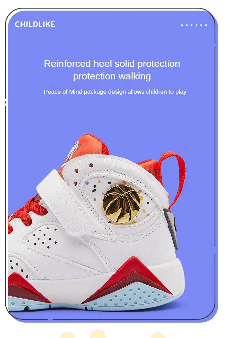 Kids boys’ basketball shoes by The Clothing Company Sydney, non-slip outdoor sports sneakers with supportive design and vibrant color.