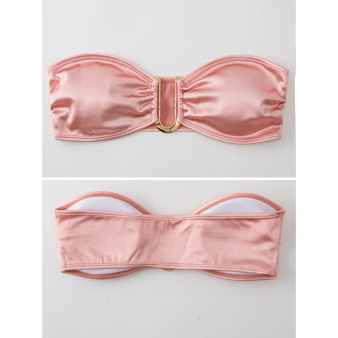 2 Piece Bandeau Strapless Bikini Swimsuit Swimwear Two-piece Bikini set Padded Bather Bathing Suit The Clothing Company Sydney