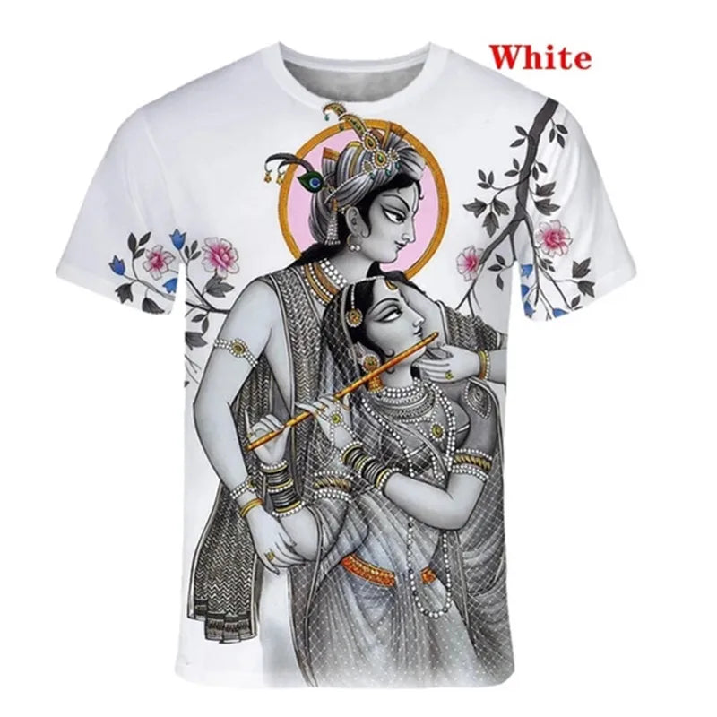 Summer Men Women 3D Print Hindu God Lord Shiva Cool Fashion T Shirt Short Sleeve T-shirt Tops - The Clothing Company Sydney