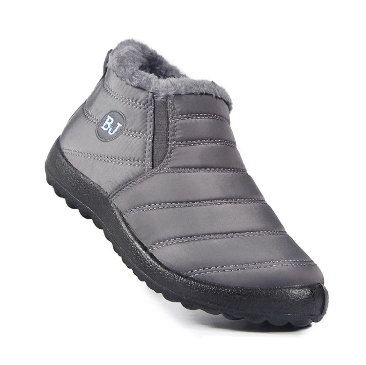 Women's waterproof fur snow boots by The Clothing Company Sydney with slip-on ankle design, ideal for winter weather.