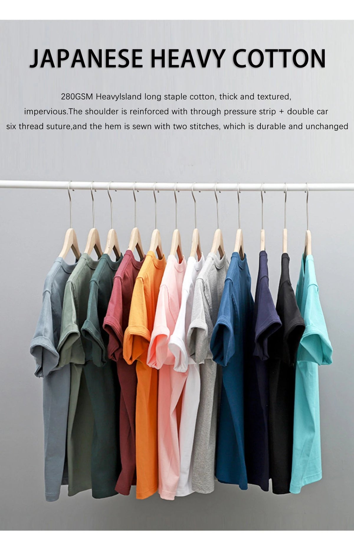 Men's oversized heavy cotton T-shirt by The Clothing Company Sydney, short sleeve summer casual tee in 280gsm fabric.