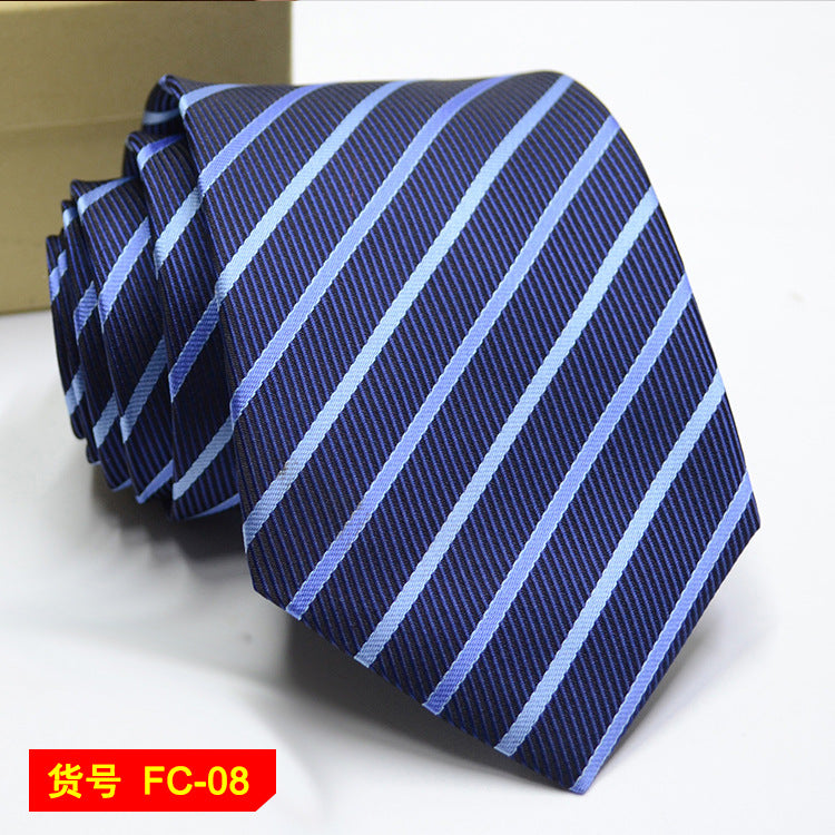 Men's Jacquard floral and solid neckties from The Clothing Company Sydney, featuring 7-8cm width, displayed on a neutral background.