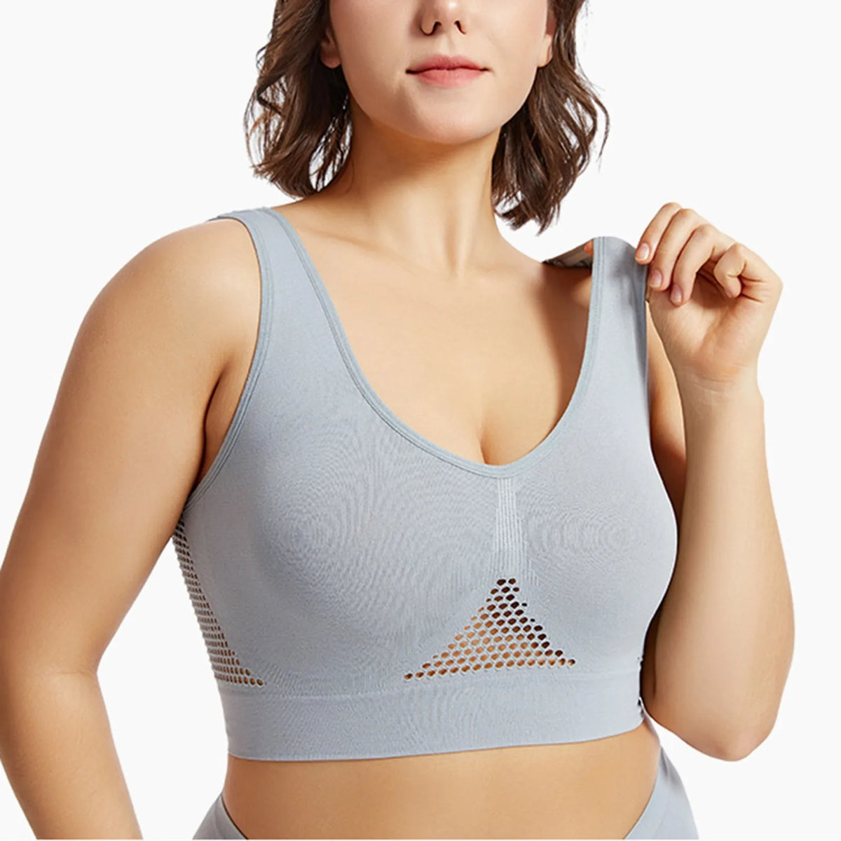 Stylish shockproof sports bra from The Clothing Company Sydney, high support, anti-sag design for active fitness wear.