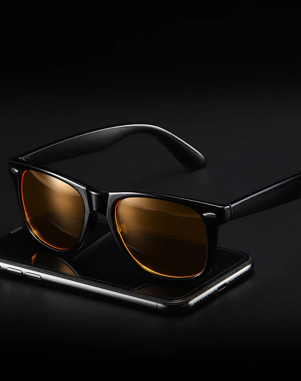 Blue light blocking glasses for men and women, square design, computer eye protection, gaming eyewear in orange from The Clothing Company Sydney