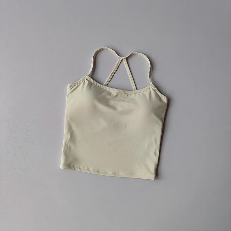 2 Piece Yoga Gym Set Halter Top Set Yoga High Waist Shorts Backless Tights Bra Vest Seamless Stretch Ribbed Shorts Set - The Clothing Company Sydney