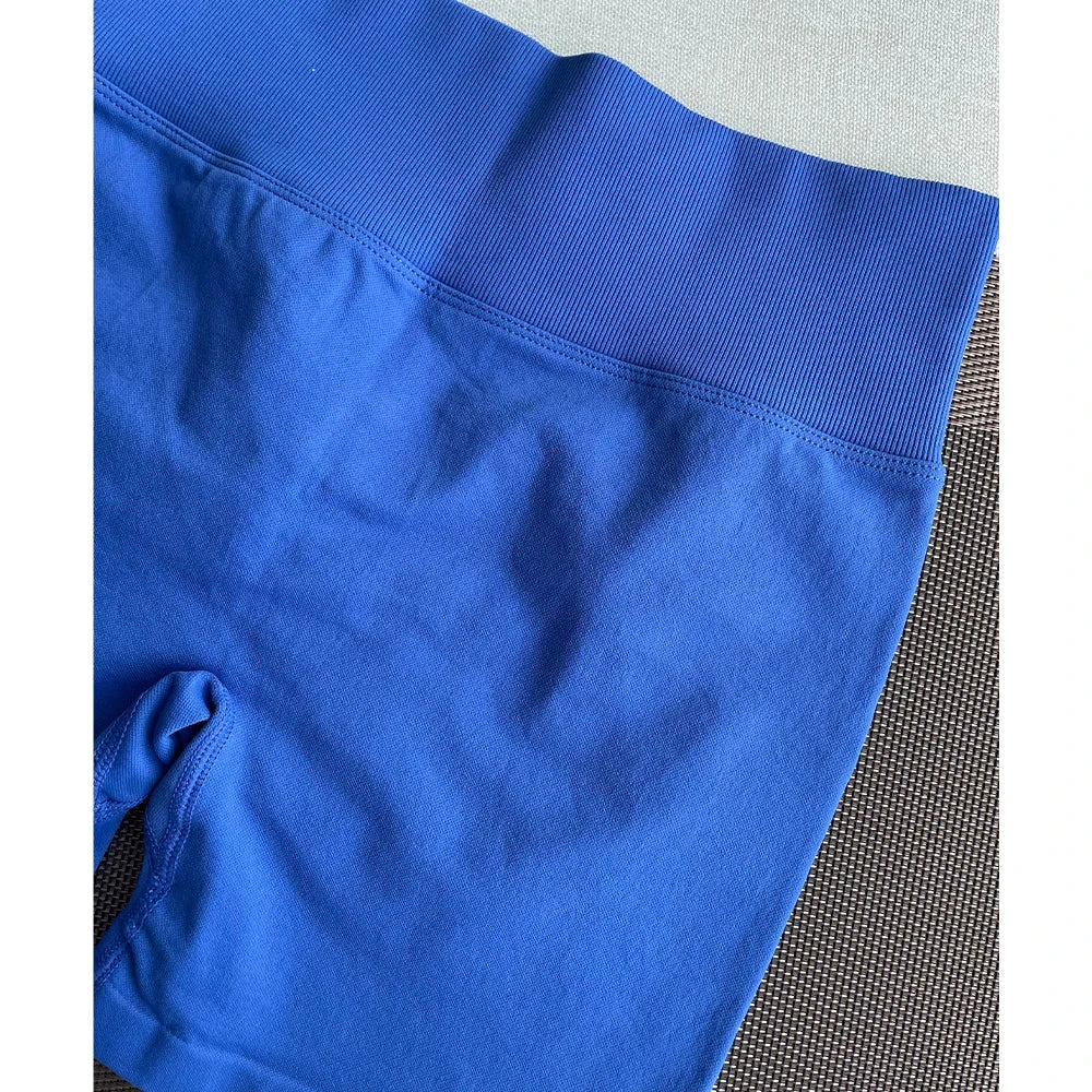 Women’s solid seamless half pants by The Clothing Company Sydney, soft fitness shorts for yoga, gym, running, and cycling.