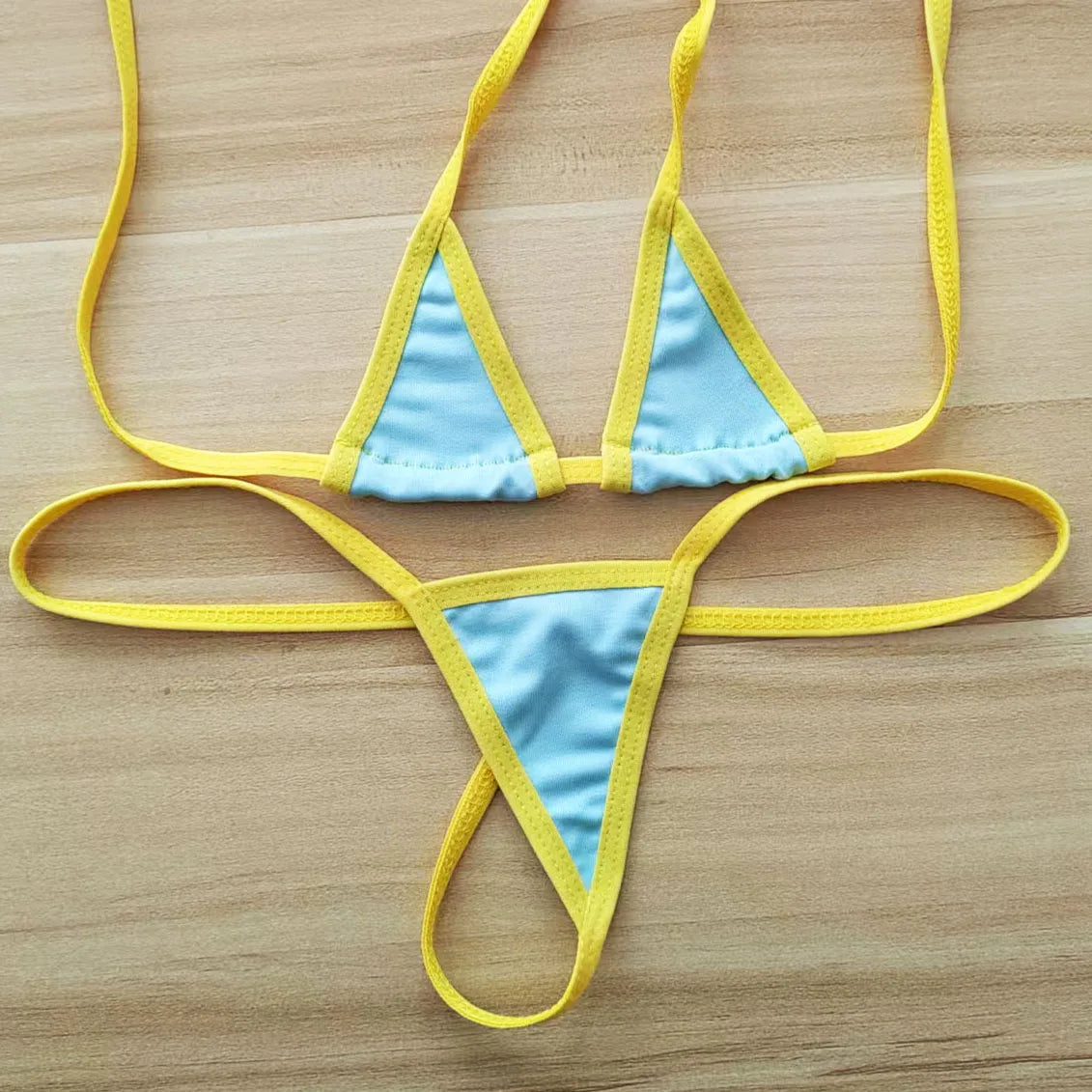 2 Piece Halter Neck Bikini Lingerie Set Mini Bikini Open Micro Bra Top Briefs Panties Swimwear Swimsuit The Clothing Company Sydney