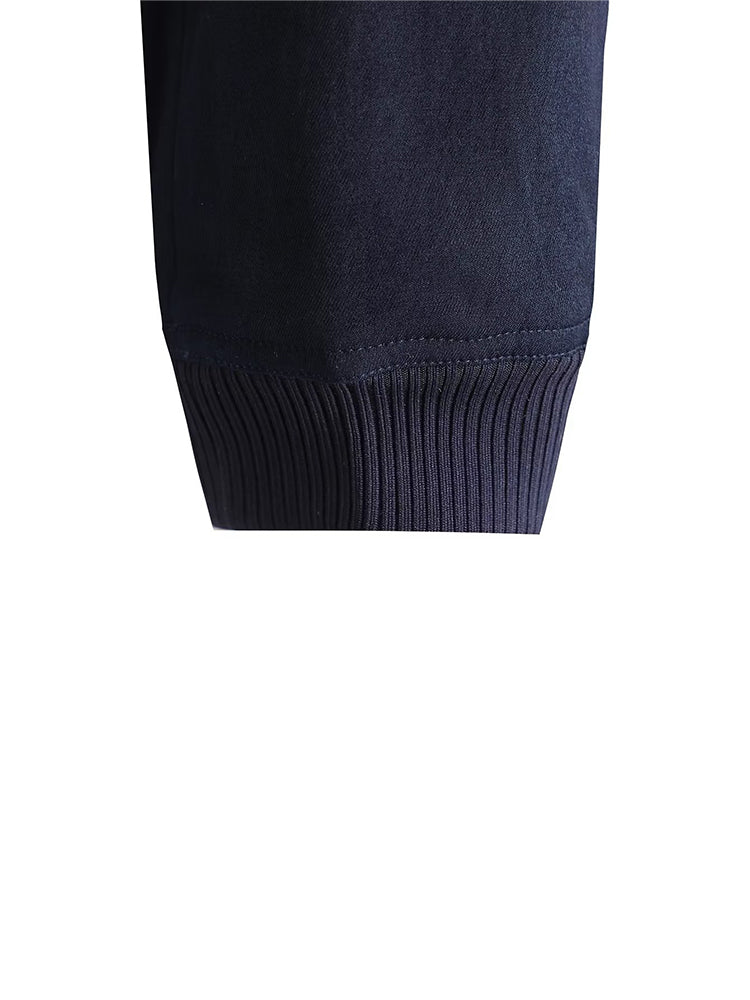 Women's bomber jacket from The Clothing Company Sydney, featuring a stylish black design with ribbed cuffs and collar.