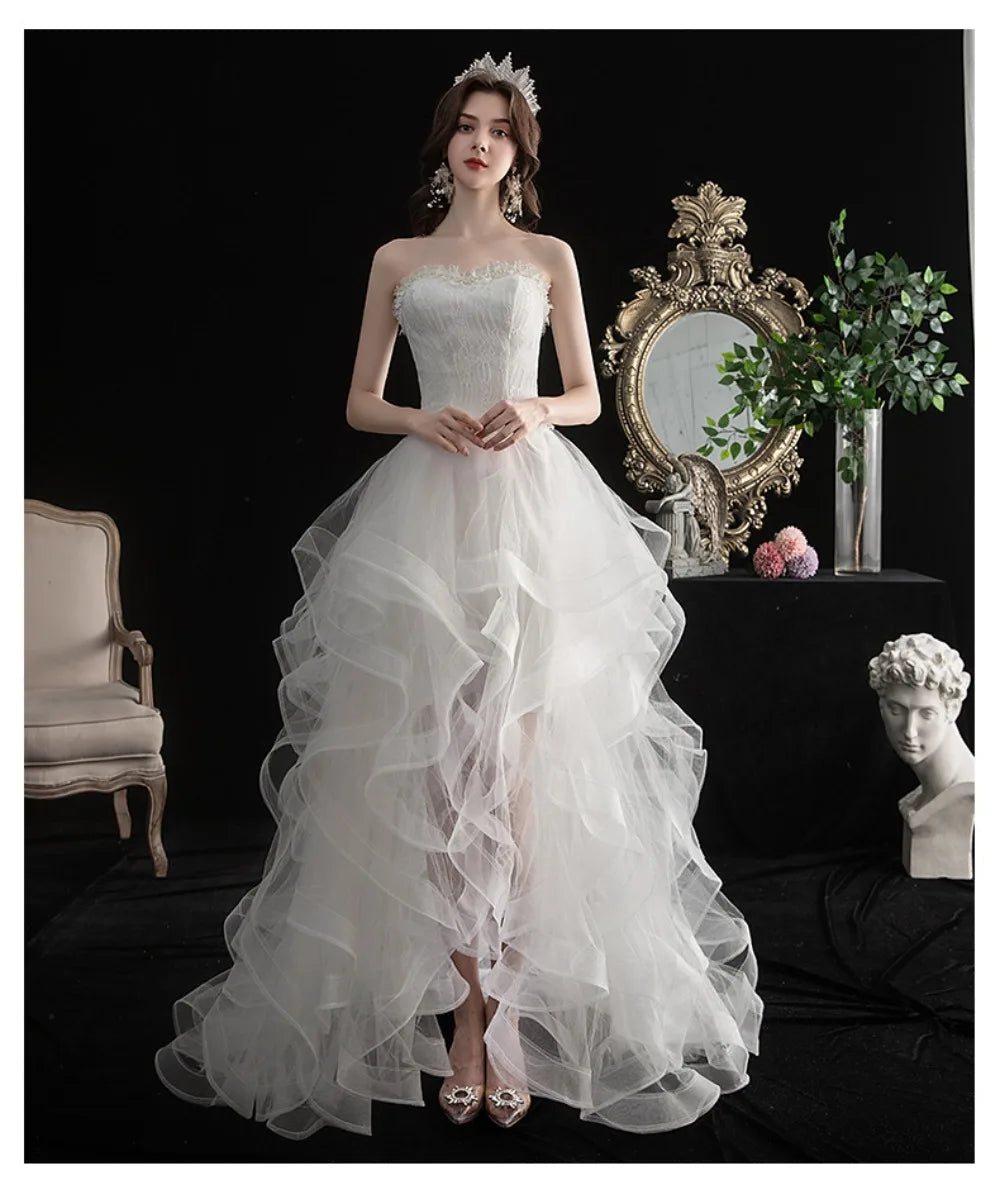 Long Back Light Wedding Dress Princess Fluffy Trailing Cake Skirt Wedding Dress The Clothing Company Sydney