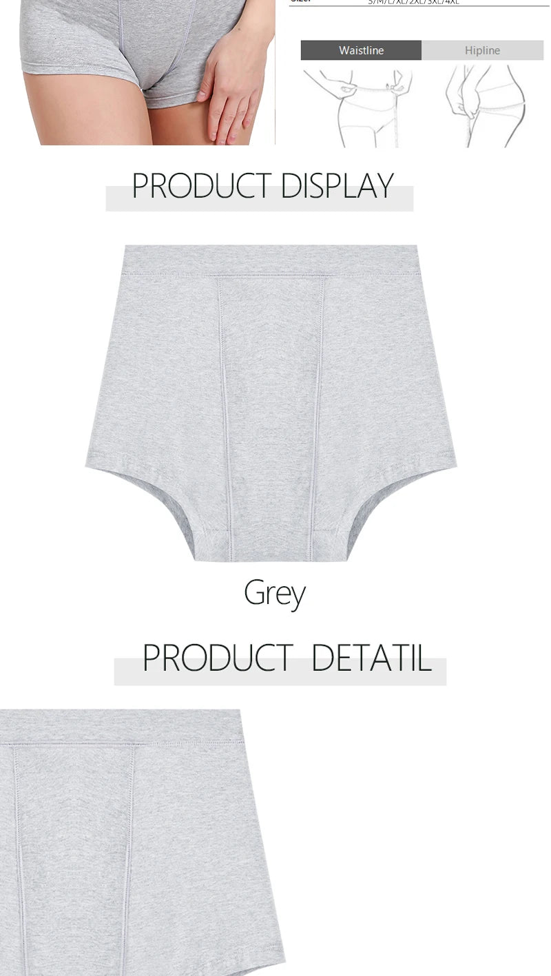 High-waist menstrual panties by The Clothing Company Sydney, flow boxer shorts made of cotton, designed for period protection.