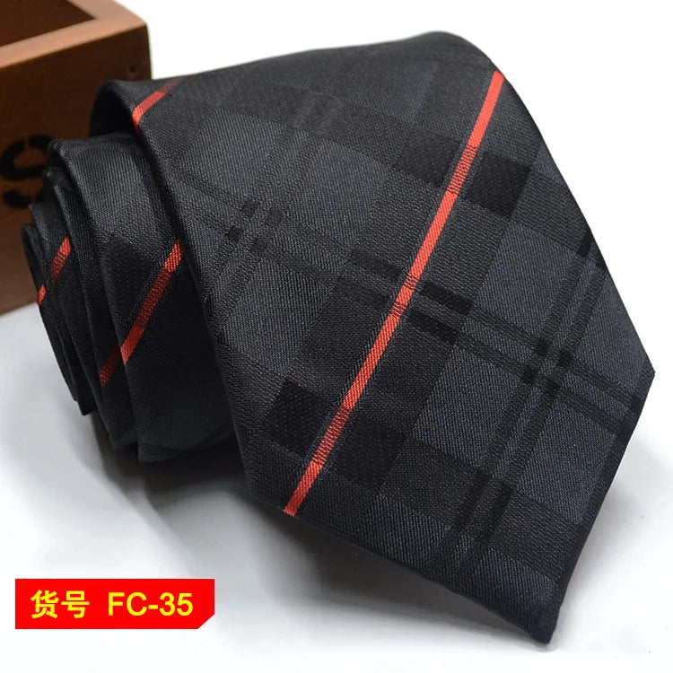 Men's Jacquard floral and solid neckties from The Clothing Company Sydney, 7-8cm wide accessories for formal or stylish outfits.