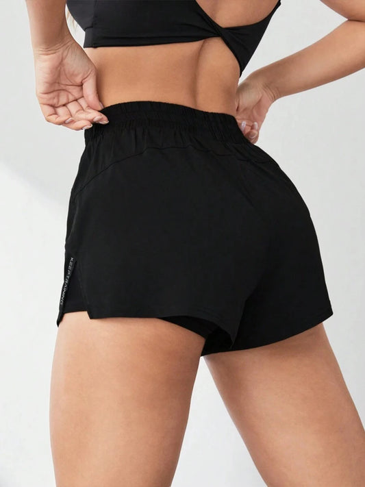 Women's Two Piece Gym Yoga Running Fitness Tennis Casual Basic Sports Shorts