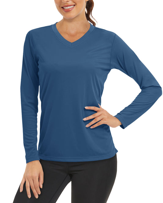 Summer Sun Protection Shirts UPF 50+ Womens Long Sleeve V Neck Shirts Lightweight Quick Dry Tee Shirts Outdoor Pullover The Clothing Company Sydney
