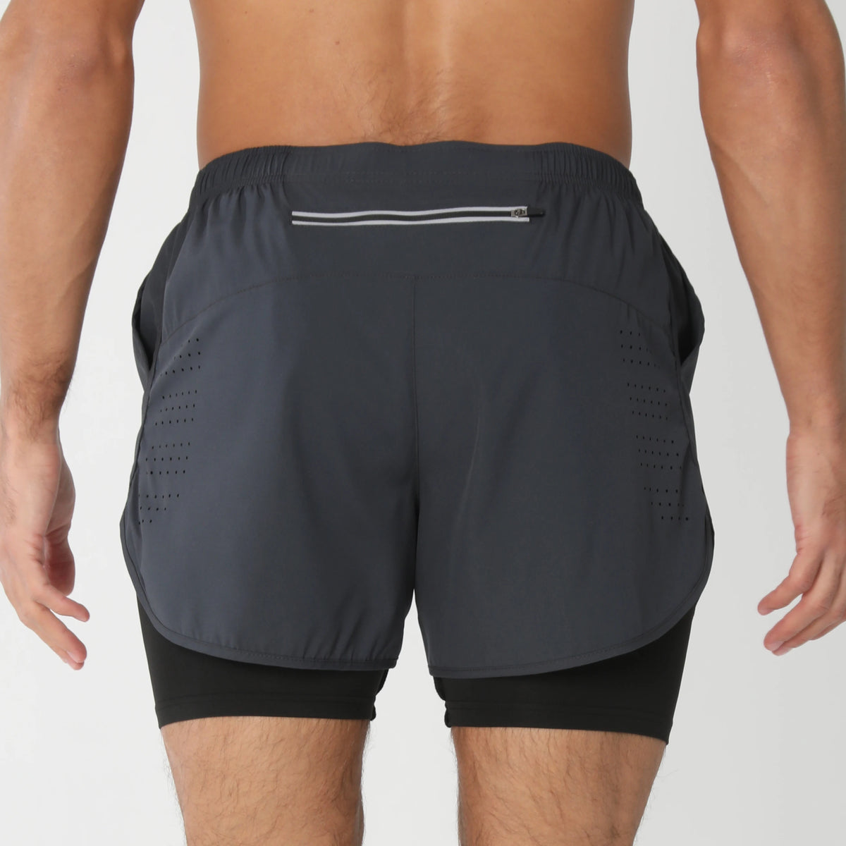 Men's lightweight gym running shorts with breathable fabric, liner, pockets, towel loop, and quick-dry design by The Clothing Company Sydney.