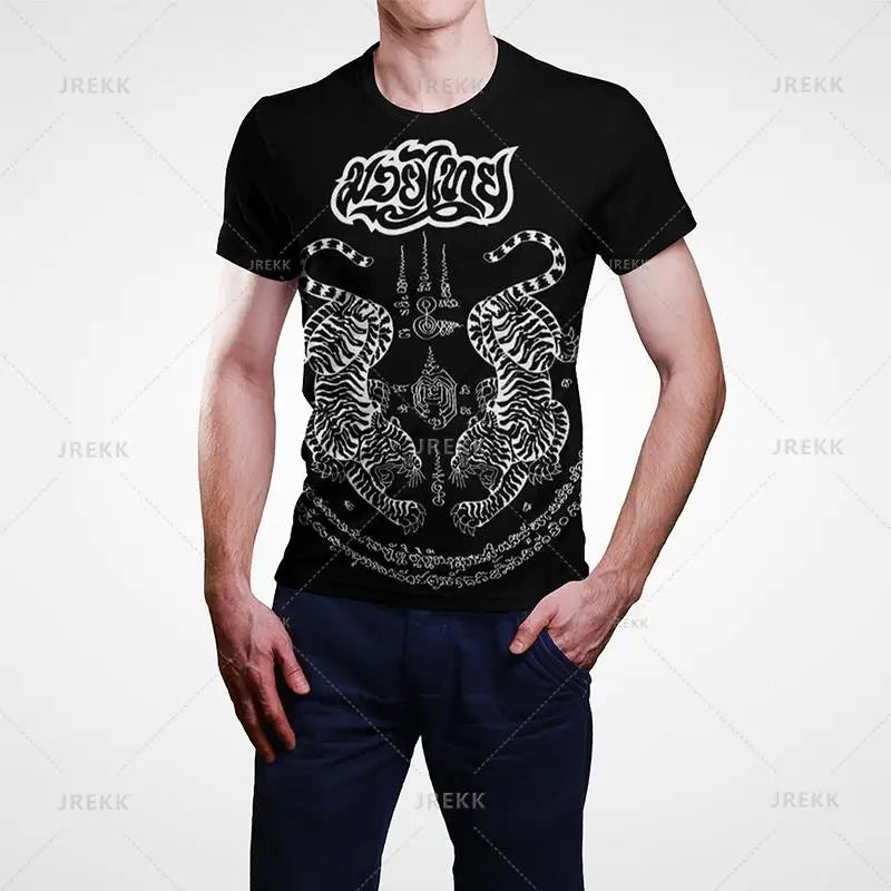 Muay Thai Gym Graphic T Shirt For Men Women Kids 3D Thai Boxing Sports Printed Tee Shirts Streetwear Short Sleeves Quick Dry Top - The Clothing Company Sydney