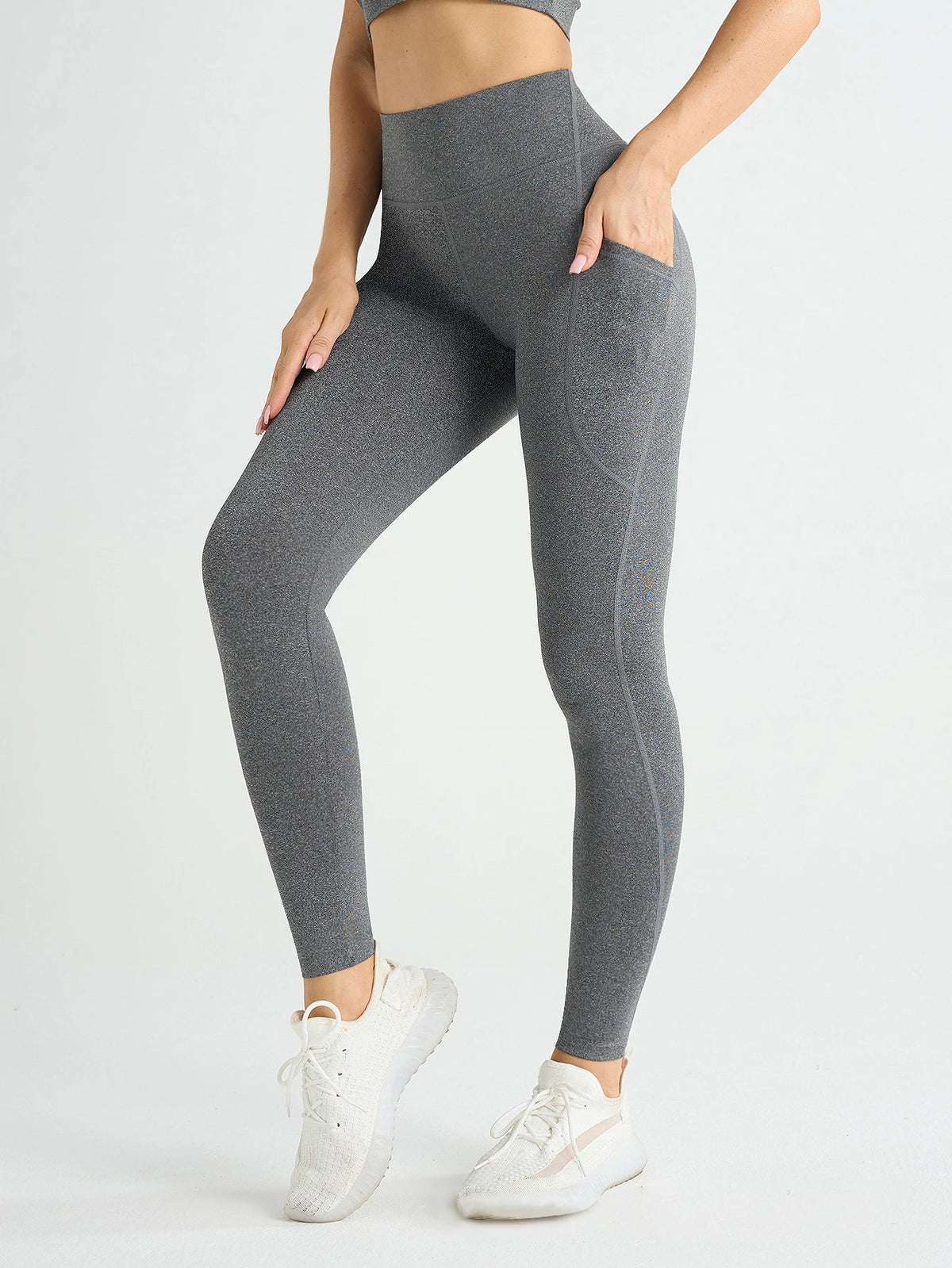 High Waist Women's Leggings Stretch Yoga Pants Tights With Pockets Push Up Fitness Running Sportswear