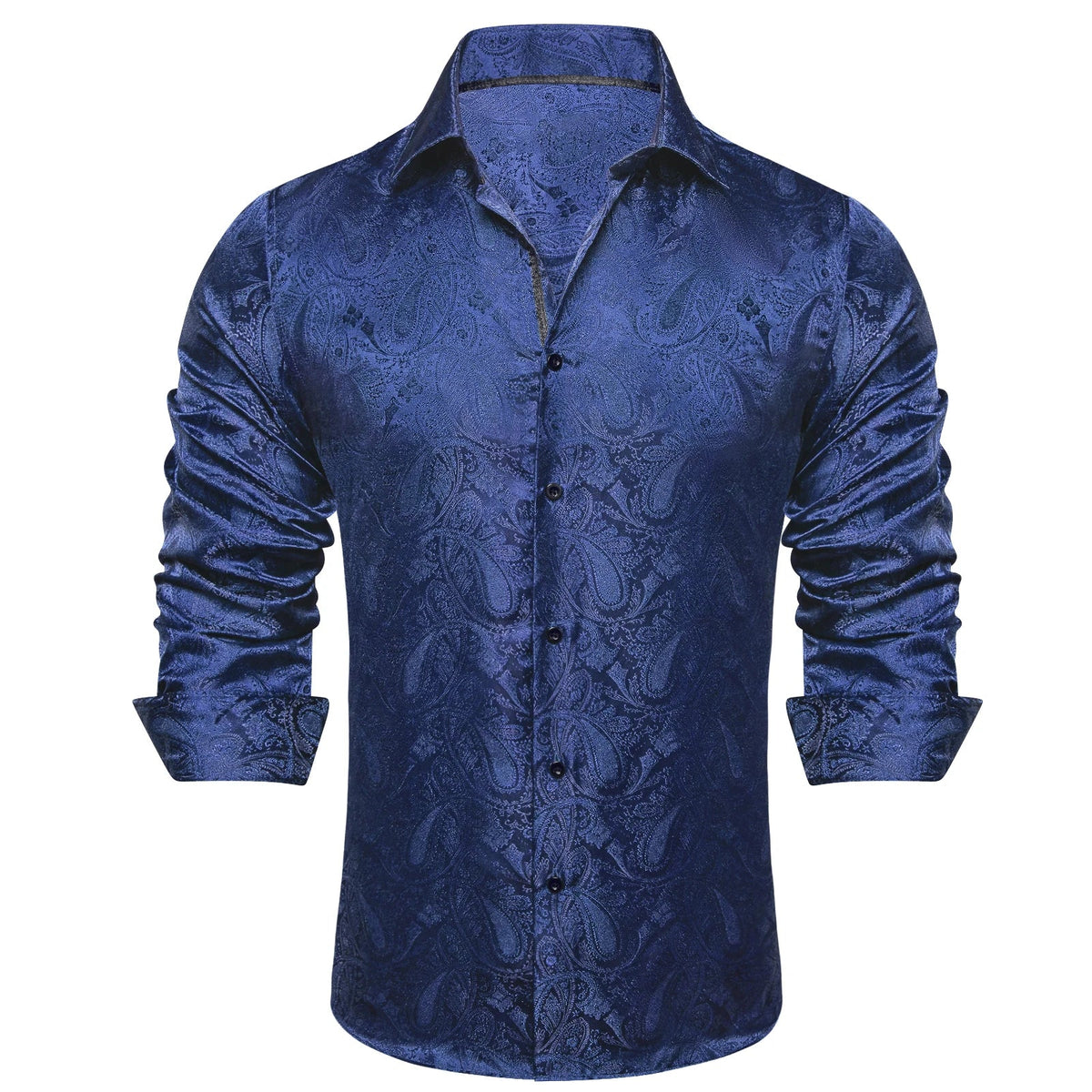 Men's long sleeve dress shirt with teal, blue, pink, and grey paisley pattern by The Clothing Company Sydney, suitable for weddings and office.