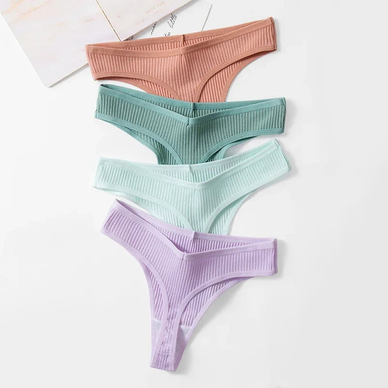 10 Piece Women's Panties Cotton Striped Underwear Sports Thongs Lingerie Soft Comfortable G-Strings Hot T-Backs The Clothing Company Sydney