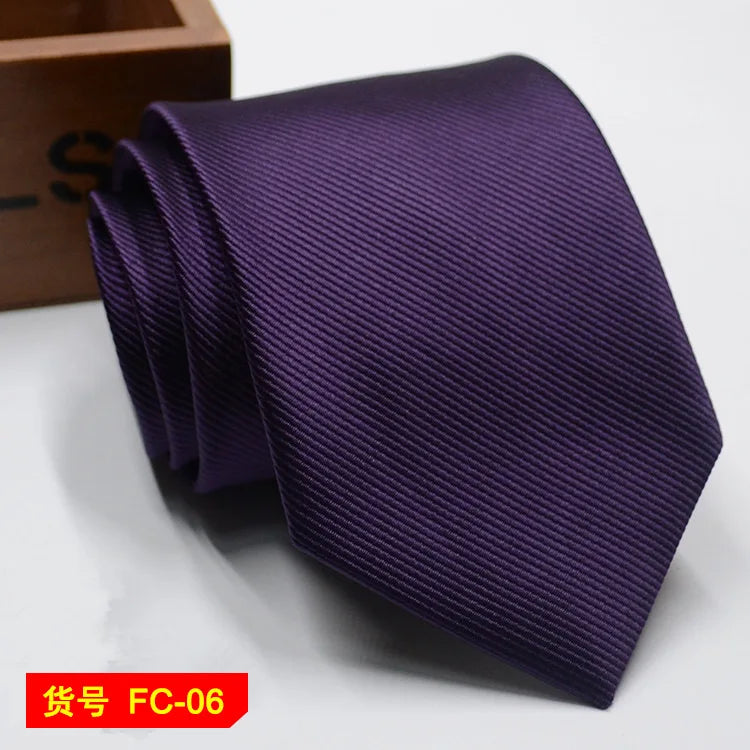 Men's Jacquard tie featuring floral and solid patterns, 7-8cm width, from The Clothing Company Sydney accessories collection.