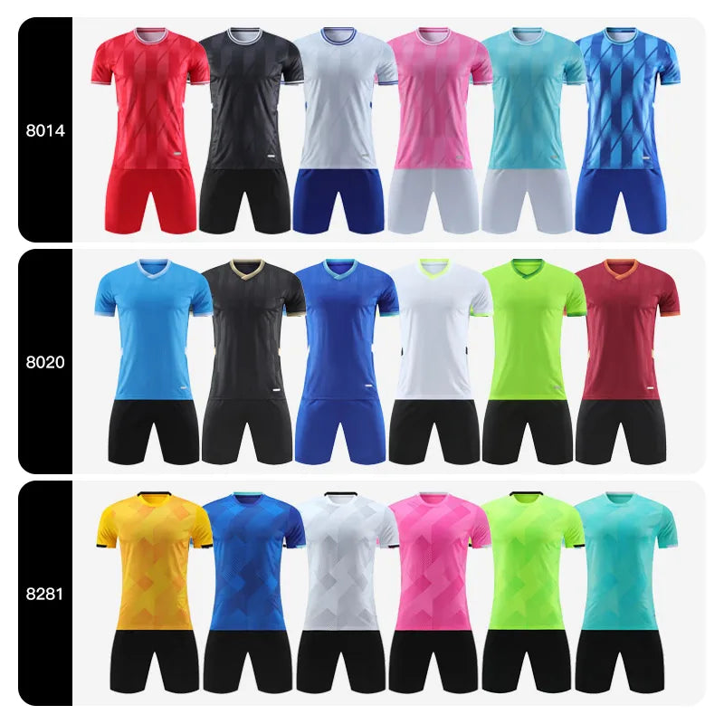 Adult kids customized football jersey and soccer uniform by The Clothing Company Sydney, quick-drying sportswear for team training.